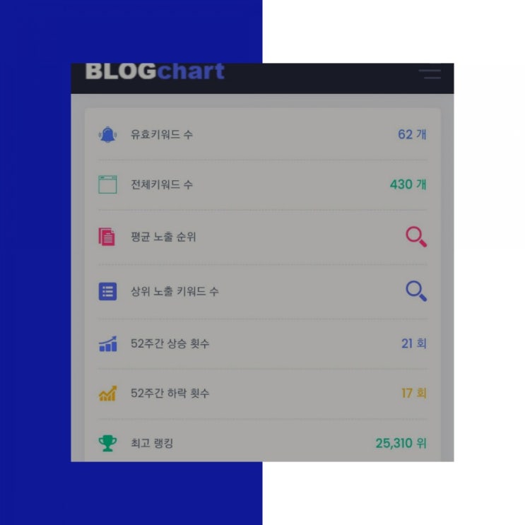  블로그차트 확인