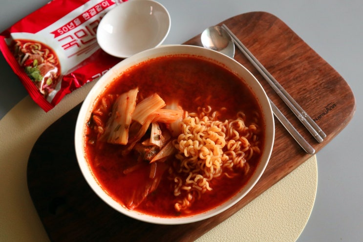  김종민 라면 김치쌈장 추가한 레시피에요