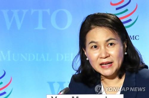 미 무역대표부, WTO 사무총장 '유명희 지지' 공식 발표(종합) 미 무역대표부, WTO 사무총장 '유명희 지지' 공식 발표(종합)