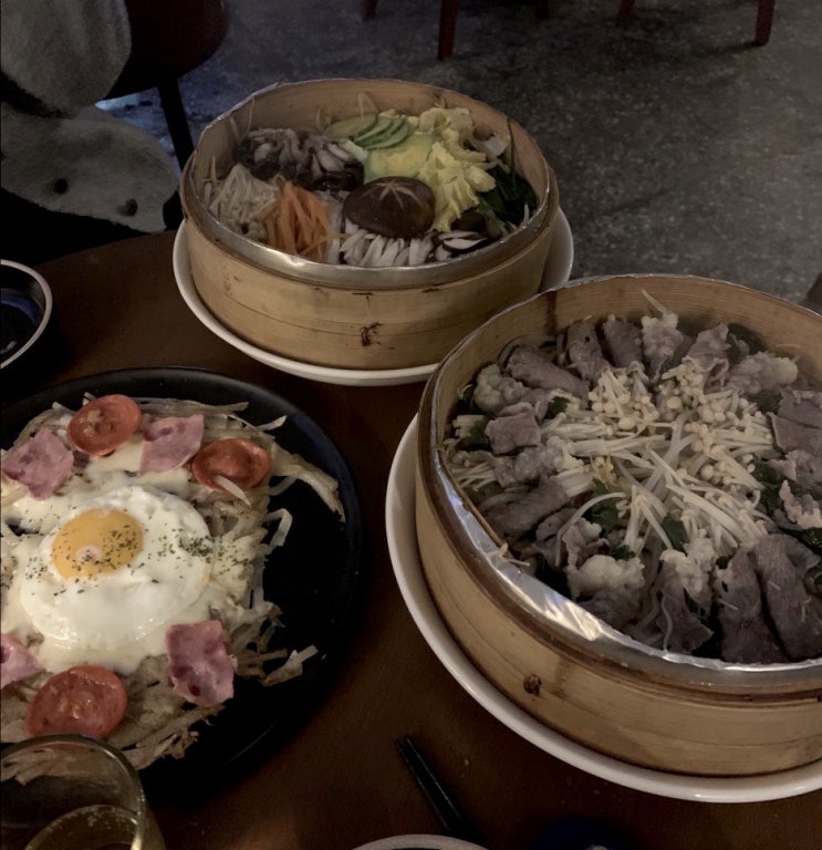  대전 대흥동 낭만집 술과요리에서 차돌박이 야채찜하고 스위스 감자전 먹고 왔어요 