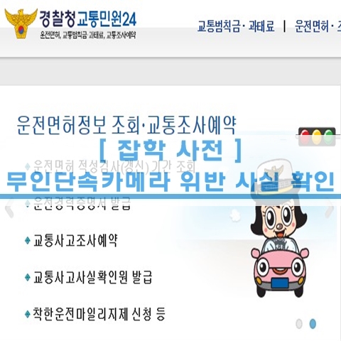  [알면좋은 정보] 무인단속카메라 교통범칙금 과태료 확인 납부 방법
