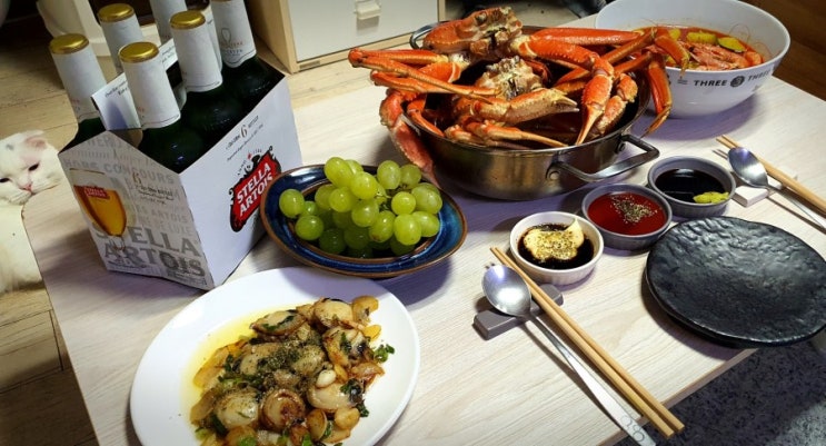  대구 비산동 대게 맛집, 나리네 농수산(가리비, 새우)