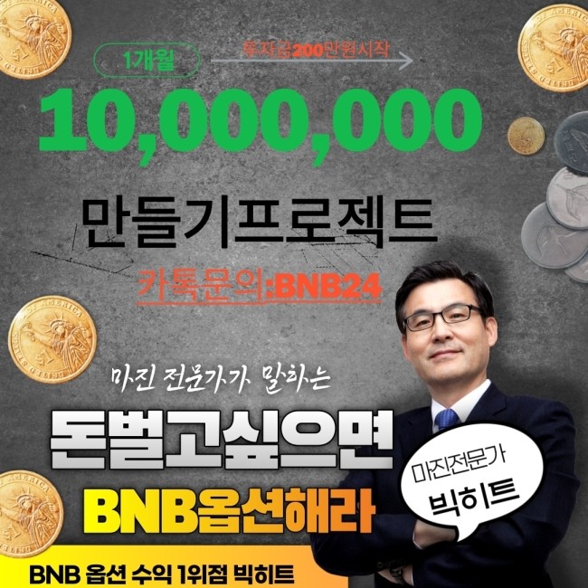 FX마진거래 재테크 BNB 옵션 빅히트 3+3