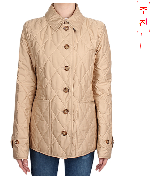  버버리 20FW FERNLEIGH 퀼팅 자켓 (여성/베이지) 8023321 A4170