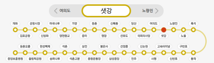 [9호선 전철 시간표] 샛강역 빨리타는법 :)