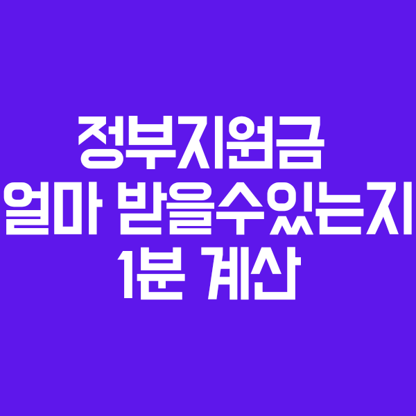 정부지원금 최대 얼마나 받을수있는지 1분만에 계산해보자 (양육수당,아동수당,청년내일채움공제,청년특별구직지원금,토스 사용법)