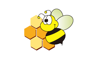 일러스트 실습-꿀벌 꿀빠는 그림