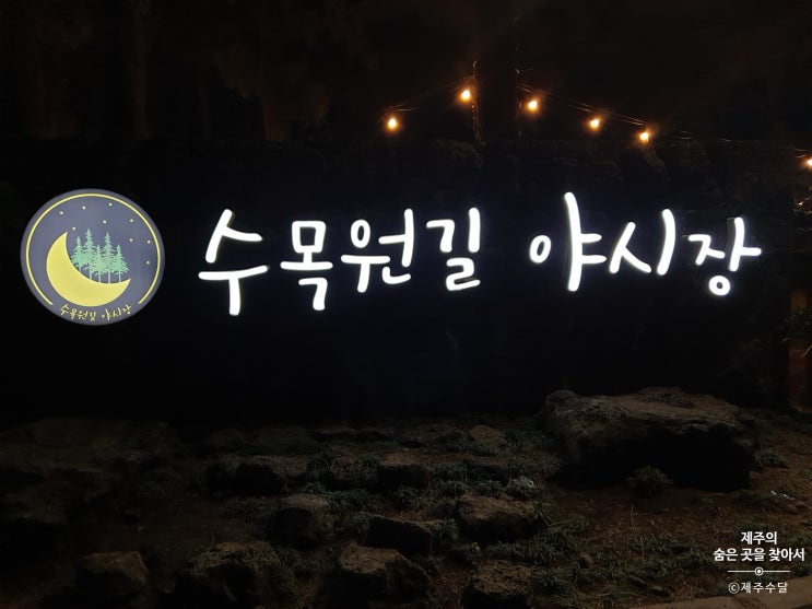  [제주 수목원길 야시장] 제주도 핫플에서의 먹거리 총정리 및 주차 팁