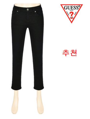 [게스] 여성 블랙 슬림 스키니_OJ3D0303