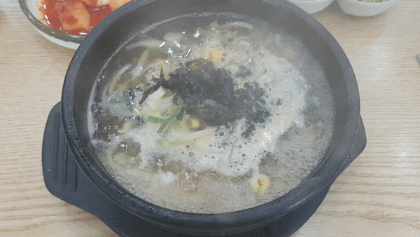 증평 맛집 - 24시전주명가콩나물국밥, 콩나물국밥과 만두