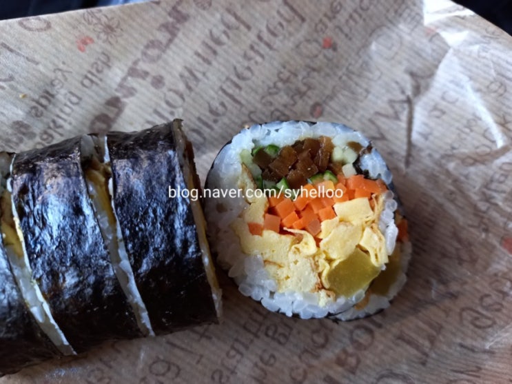  부여 맛집 간단한 아침추천, 표고농부네김밥 (메뉴 있어요)