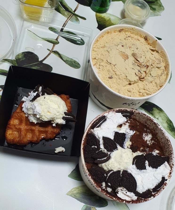  설빙 배달 인절미설빙, 오레오초코몬스터설빙, 크로플까지