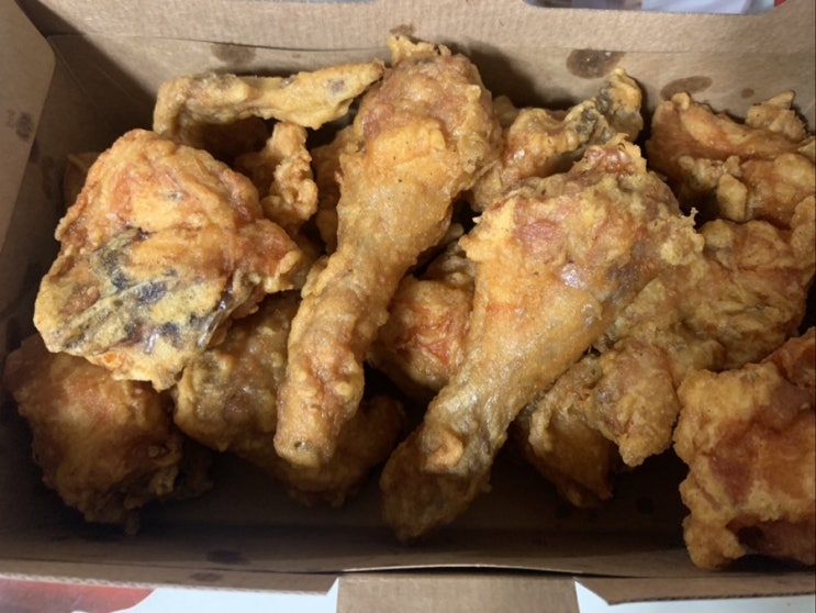  (경기/부천/내동) 어머니랑 페리카나 프라이드 배달시켜서 맛있게 먹었어요 (프라이드치킨, 매운 소스)
