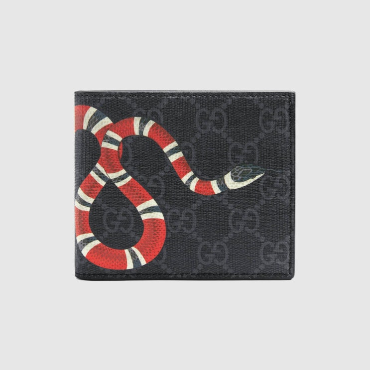  Gucci Kingsnake print GG Supreme wallet 451268 K551N 1058