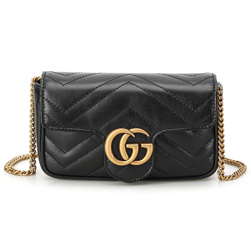  구찌 20FW 476433 블랙 GG마몬트 수퍼 미니백