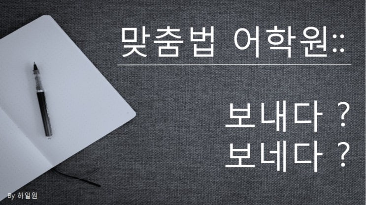 맞춤법 어학원:: 보내다 vs 보네다 뭐가 맞을까?