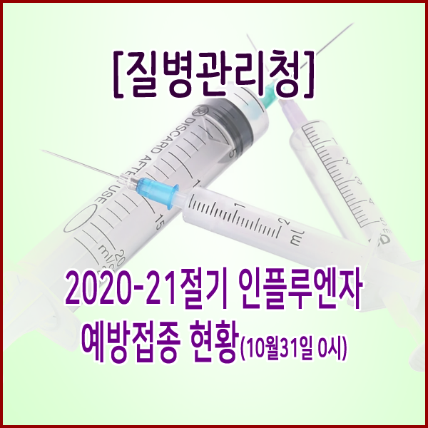  [질병관리청] 2020-21절기 인플루엔자 예방접종 현황(10월31일 0시)