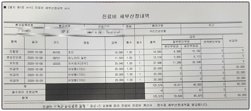 라이나생명 치아보험금 우편청구방법(치석제거, 방사선치료) 10