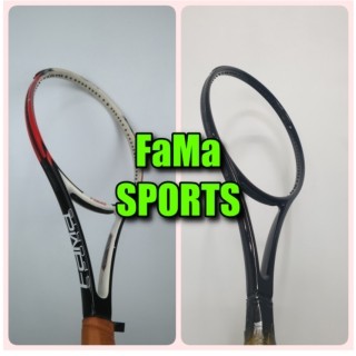 파마 스포츠 테니스라켓 '비상' 유광 올 블랙 버전으로 도색 - RepairNamja Sports
