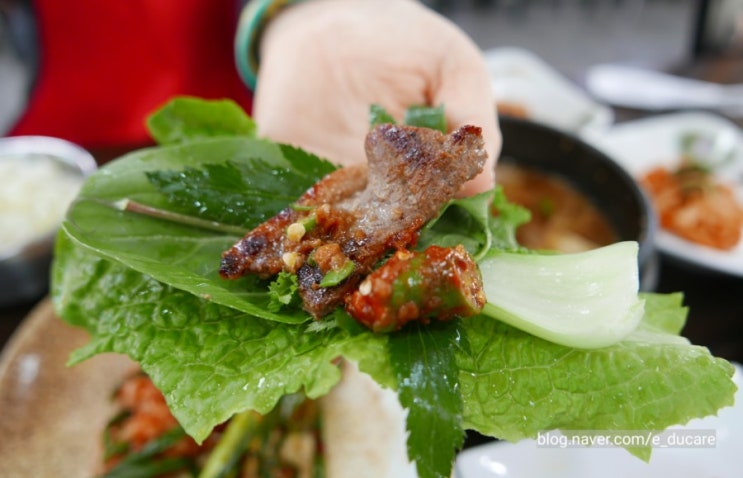  북한산맛집 북한산쌈밥 오리 더덕에 쌈채소까지