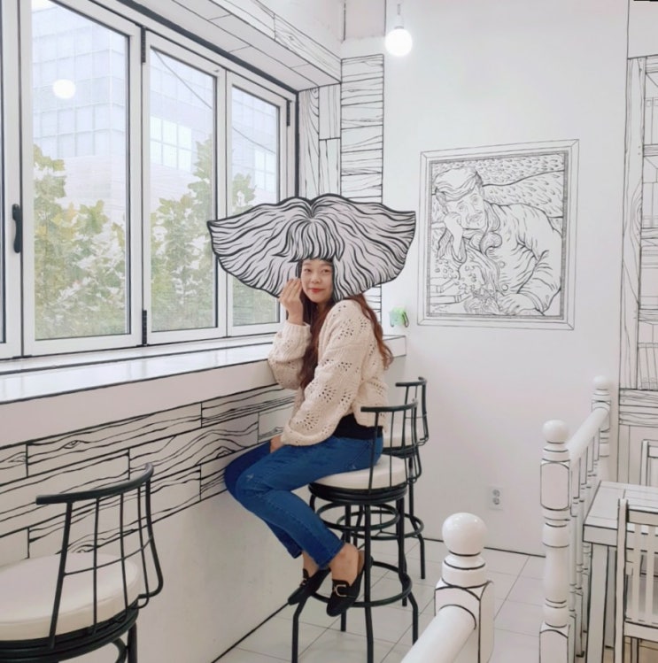  인천, 구월동카페, 구월동이색카페, 입체그림카페, 벽화카페 - 카페아공