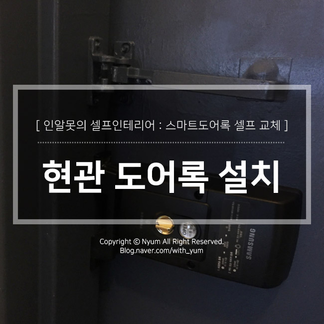  현관문 도어락 셀프 설치 : 삼성 디지털도어록 SHS-1321