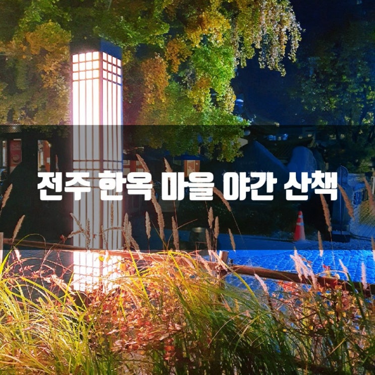  전주 한옥 마을 야경 보고 왔어요