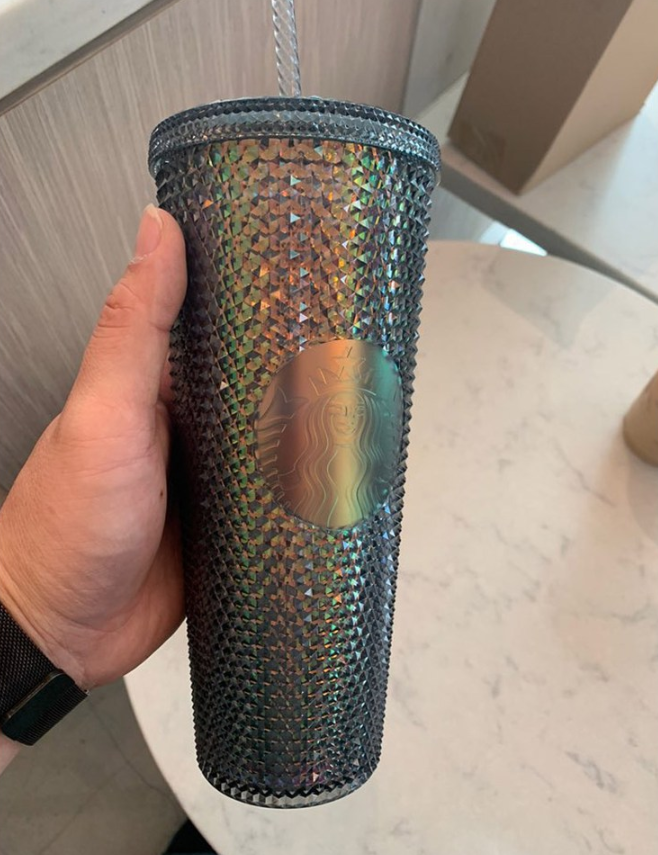  스타벅스 블링블링 스터드 텀블러 콜드컵 750ml [LIMITED EDITION] Starbucks Black and Gold Studded Tumbler