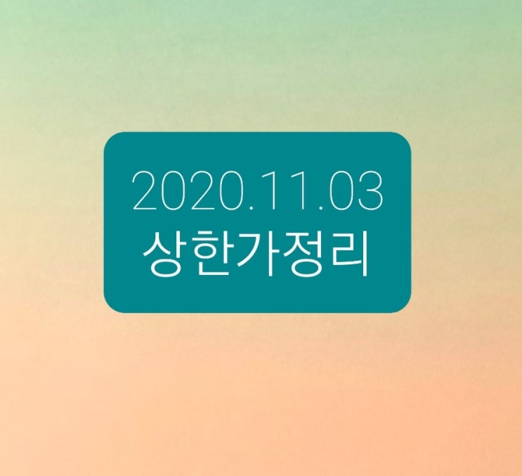 2020.11.03 상한가정리 2020.11.03 상한가정리
