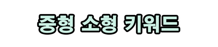  스토어팜 홍보 빠른판매가 가능한 중형소형 키워드를 먼저 공략하라