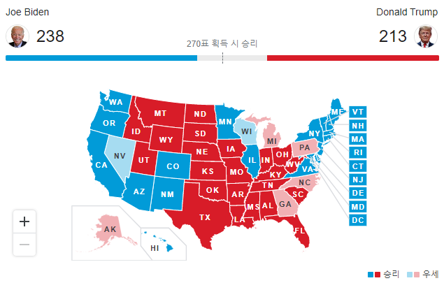 2020 실시간 미국 대선 현황 2020 실시간 미국 대선 현황