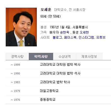 오세훈 관련주 총정리