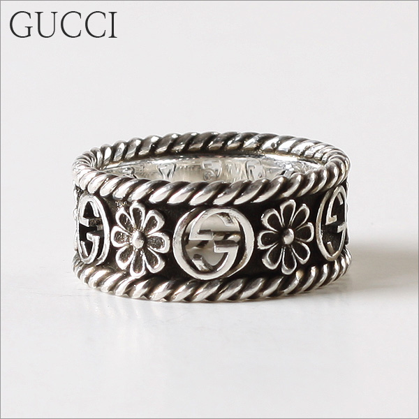 구찌쥬얼리 GUCCI YBC577263001 인터락킹 플라워 8.5MM 실버반지