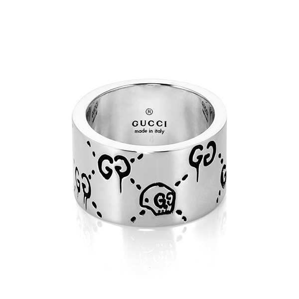  GUCCI 구찌주얼리 YBC455319001 (455319 J8400 0701) GUCCI GHOST 실버 고스트링 해골반지 12mm