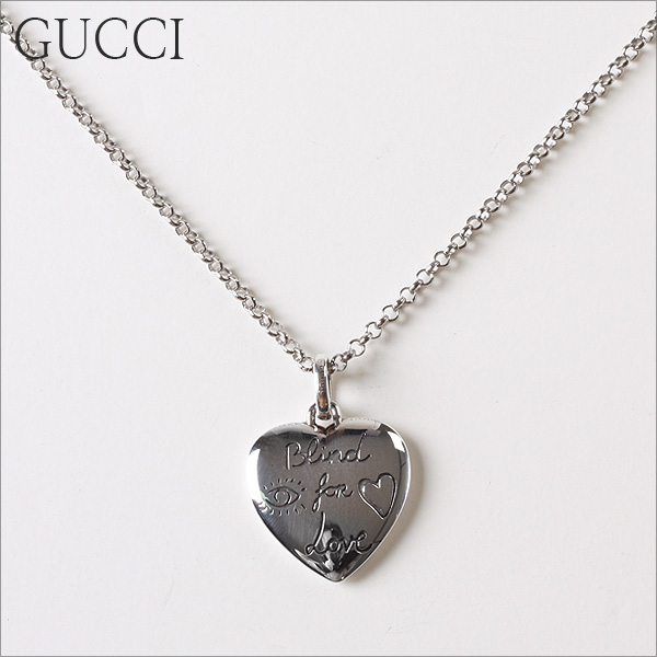  GUCCI 구찌쥬얼리 BLIND FOR LOVE 하트 실버목걸이 YBB455542001