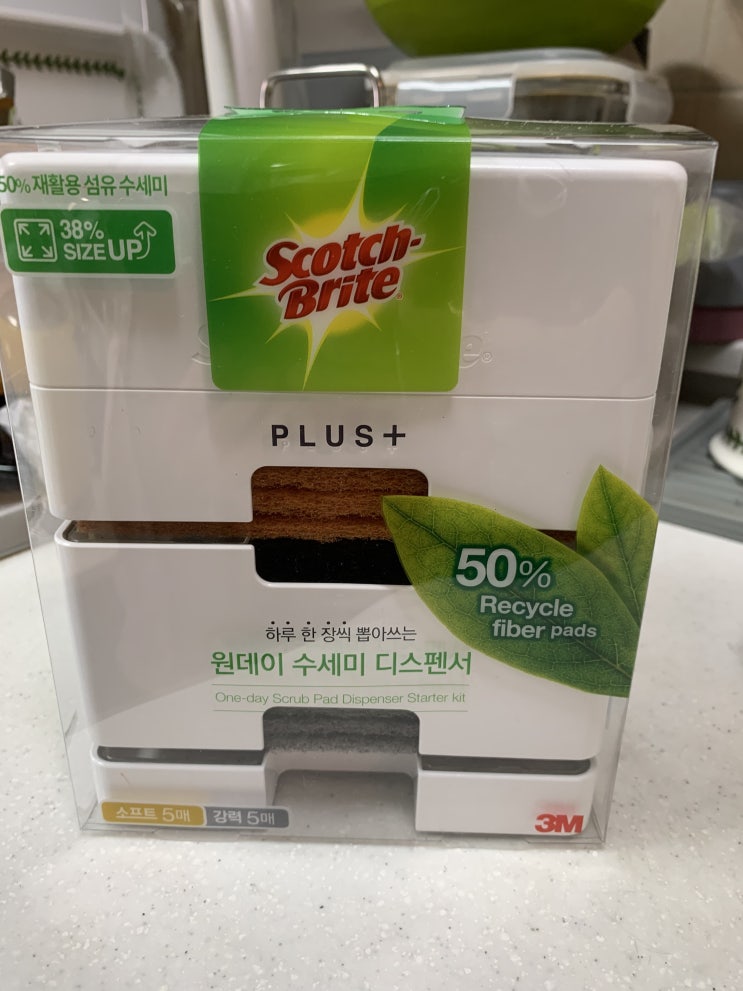  3M 원 데이 일회용 수세미로 세균 걱정 없는 주방을~~