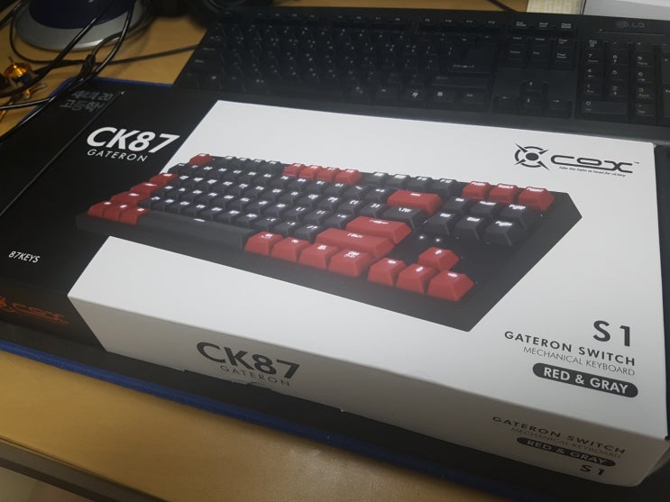  가성비 게이밍 키보드 COX CK87 갈축 개봉기!!