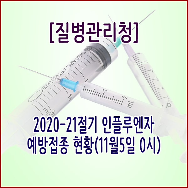  [질병관리청] 2020-21절기 인플루엔자 예방접종 현황(11월5일 0시)