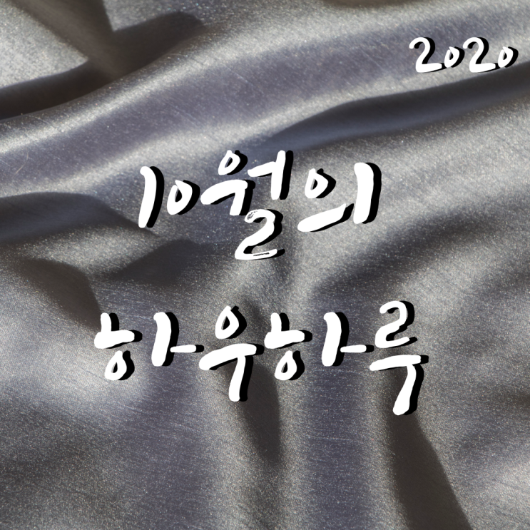 10월의 하우하루 - 늘어진 테이프같은 하루들 10월의 하우하루 - 늘어진 테이프같은 하루들