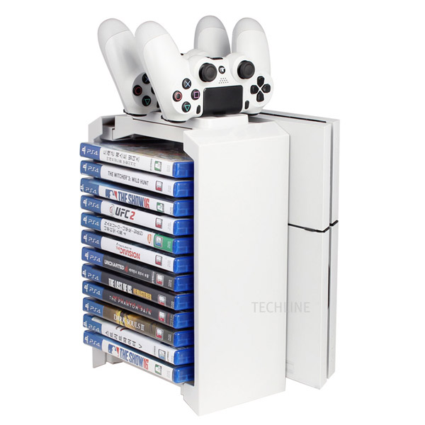  DOBE PS4 멀티스탠드+듀얼쇼크4 충전독, 1개, PS4 멀티스탠드+듀얼쇼크4 충전독 화이트