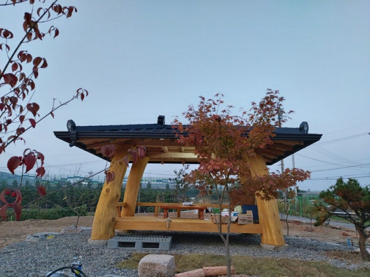  경기도 고양시 덕양구 신원동 개인텃밭 개인전원주택 문경우드 원두막 원두막정자 원목정자 원목파고라 주말농장