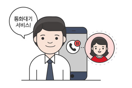  SKT, KT, LG 통화중대기 무료 서비스(10초면 끝)