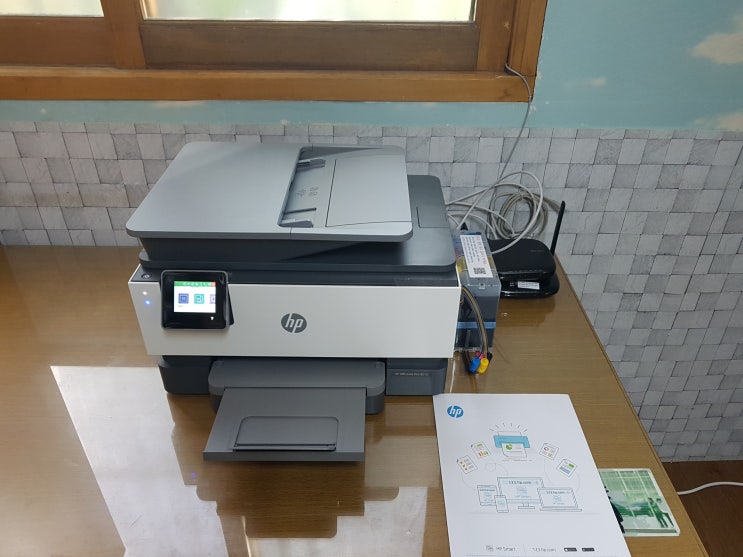  hp9010 무한잉크복합기 판매 합니다.- 울산복합기 판매 프린터판매 제일중 베이스볼클럽 사무실에 복합기 설치해 드렸어요.