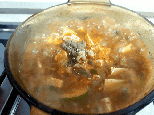  칼칼한 전라도식 자글자글 차돌박이 된장찌개 끓이기:)