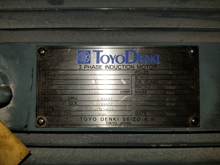  UF2215V-B1DP-C01 / TOYODENKI / 3 PHASE INDUCTION MOTOR