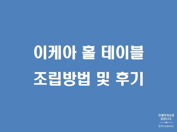  이케아 홀 테이블 조립방법 및 사용후기