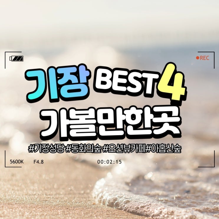  기장 가볼만한곳 BEST 4