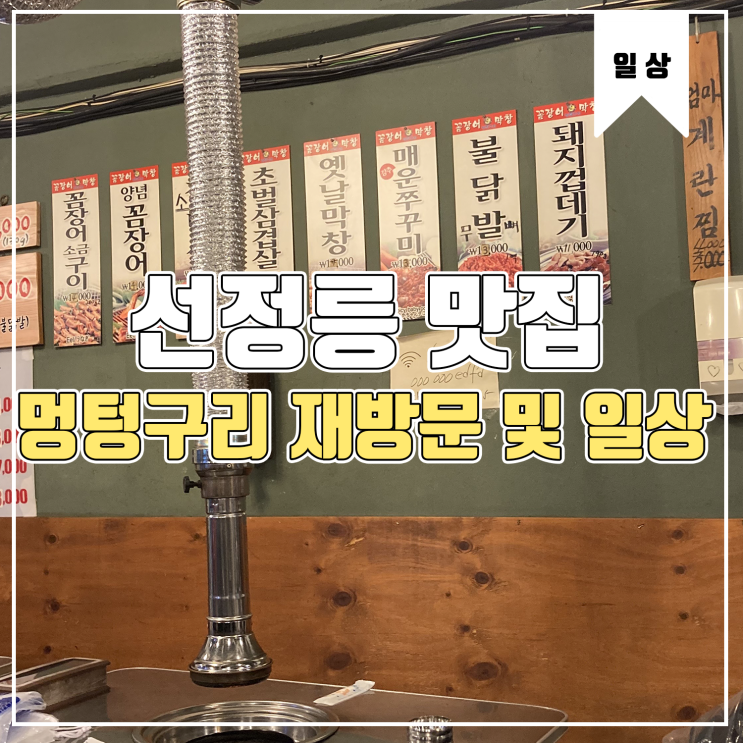  [일상] 선정릉 꼼장어 맛집 멍텅구리 재방문 및 이것저것 먹부림!
