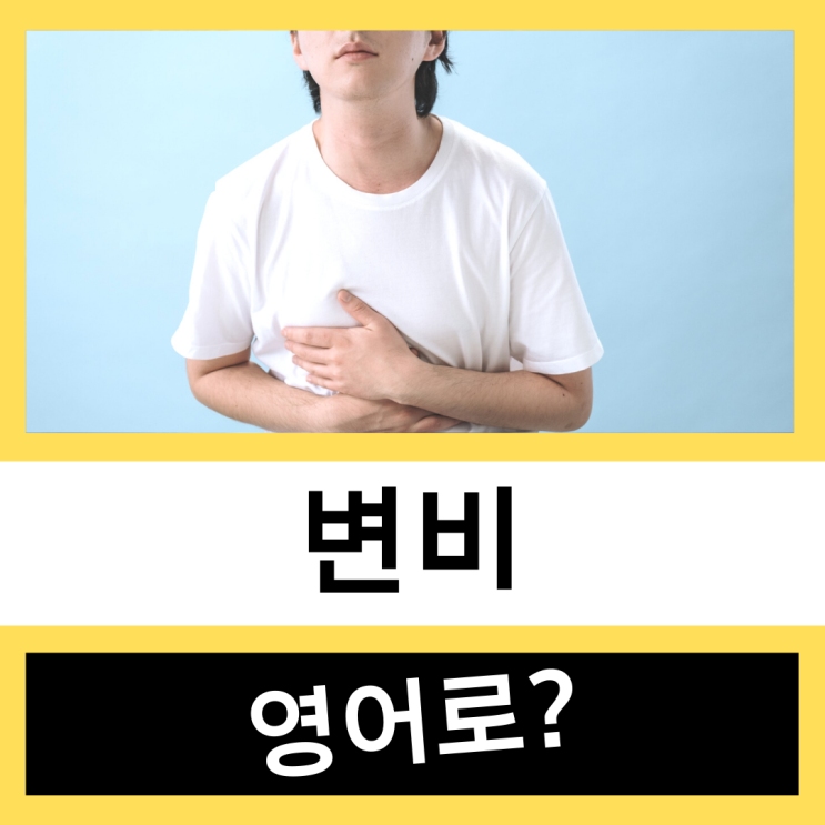  변비 영어로? #영어표현 노트