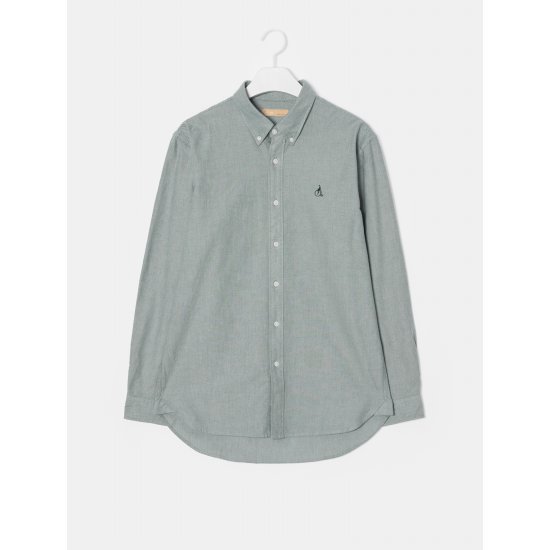  빈폴멘 [GREEN BEANPOLE] Unisex 그린 솔리드 옥스포드 셔츠 (BC0764N01M)